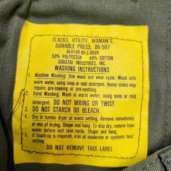 Military Pants Womens 2? 25x28 Green Combat Fatigues Utility Slacks - Picture 4 of 10